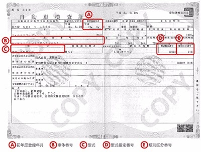 自動車車検証